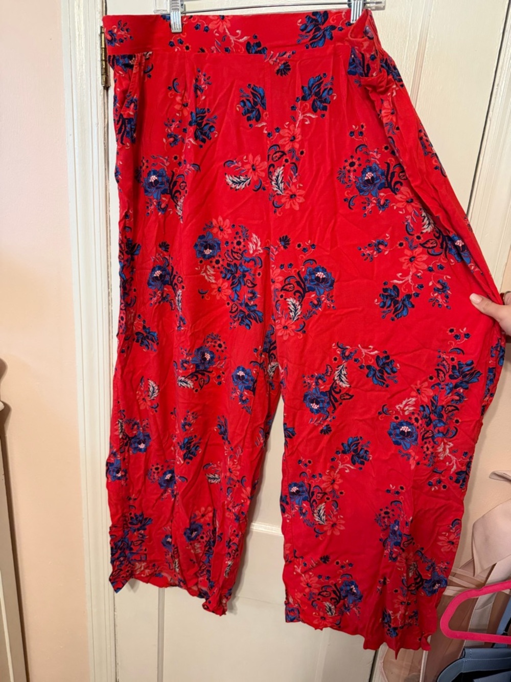 torrid Red Wide Leg Floral Jumpsuit/Pants